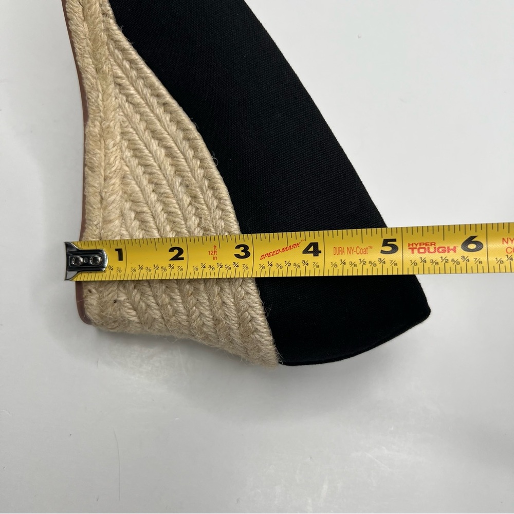 J. Crew Factory Canvas Espadrille Wedges Black Size 7.5 - Picture 13 of 14